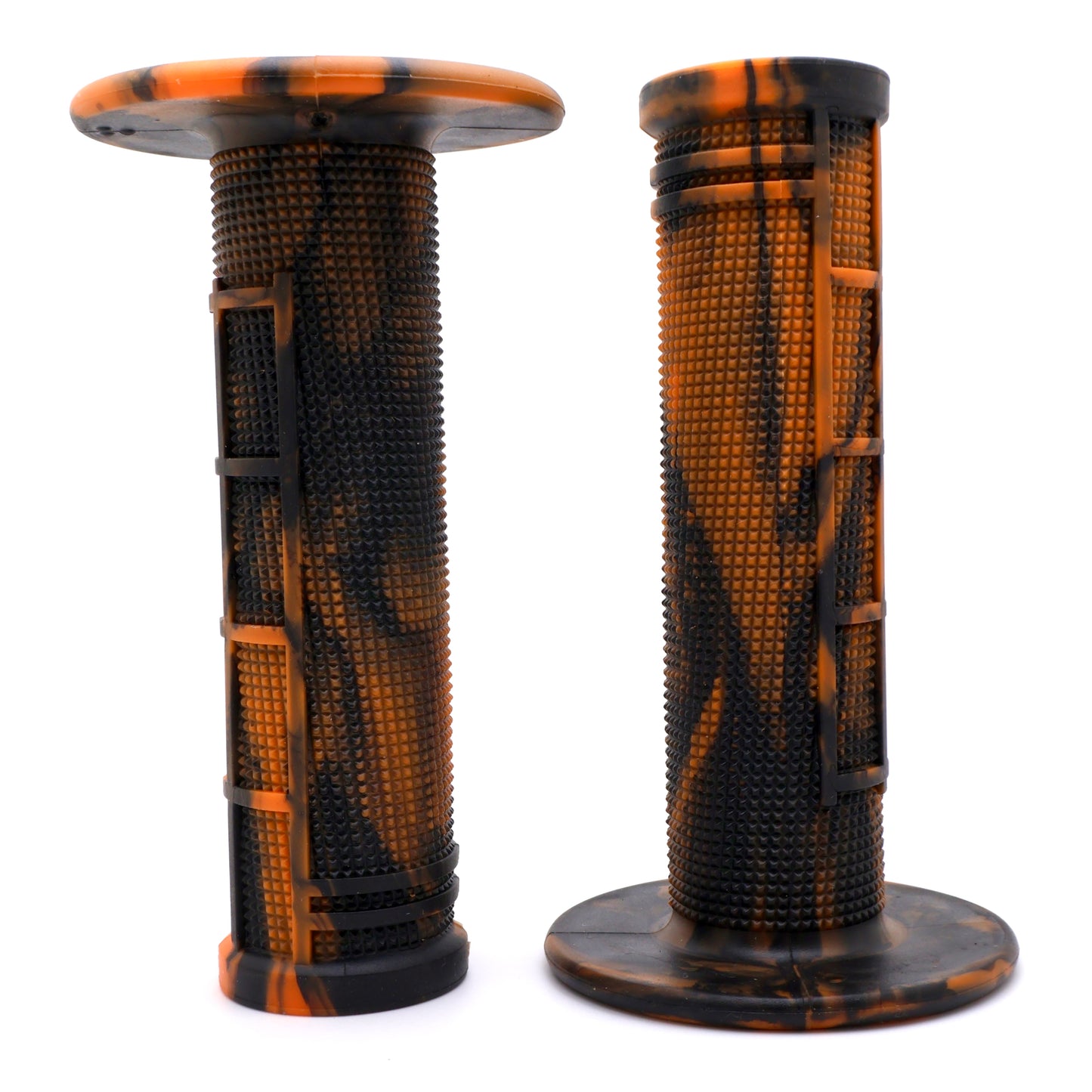 .ORANGE/BLACK Captive Half Waffle Grips