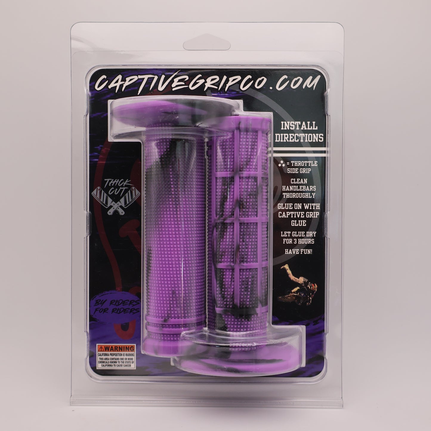 . NEW PURPLE/BLACK Captive S.O.S. Half Waffle Grip (Copy)