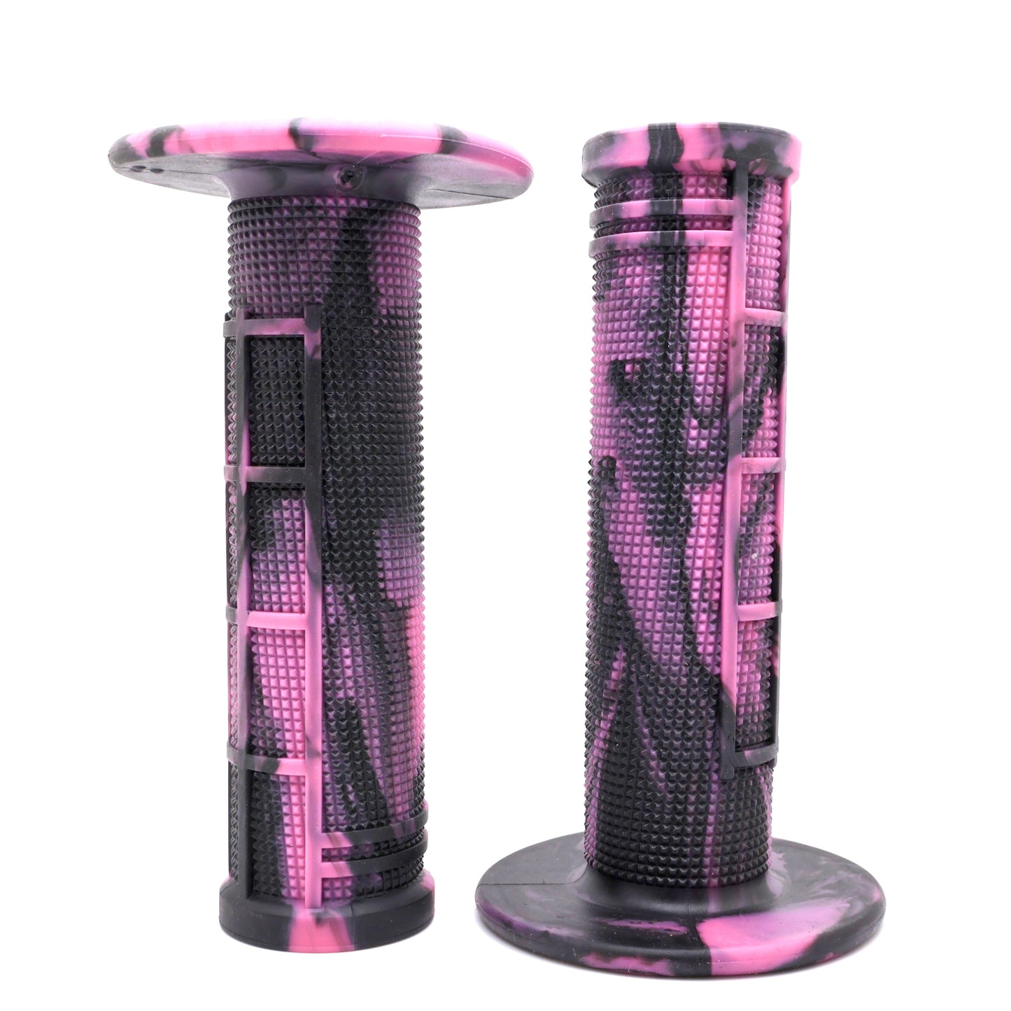 .PINK/BLACK Captive Half Waffle Grips