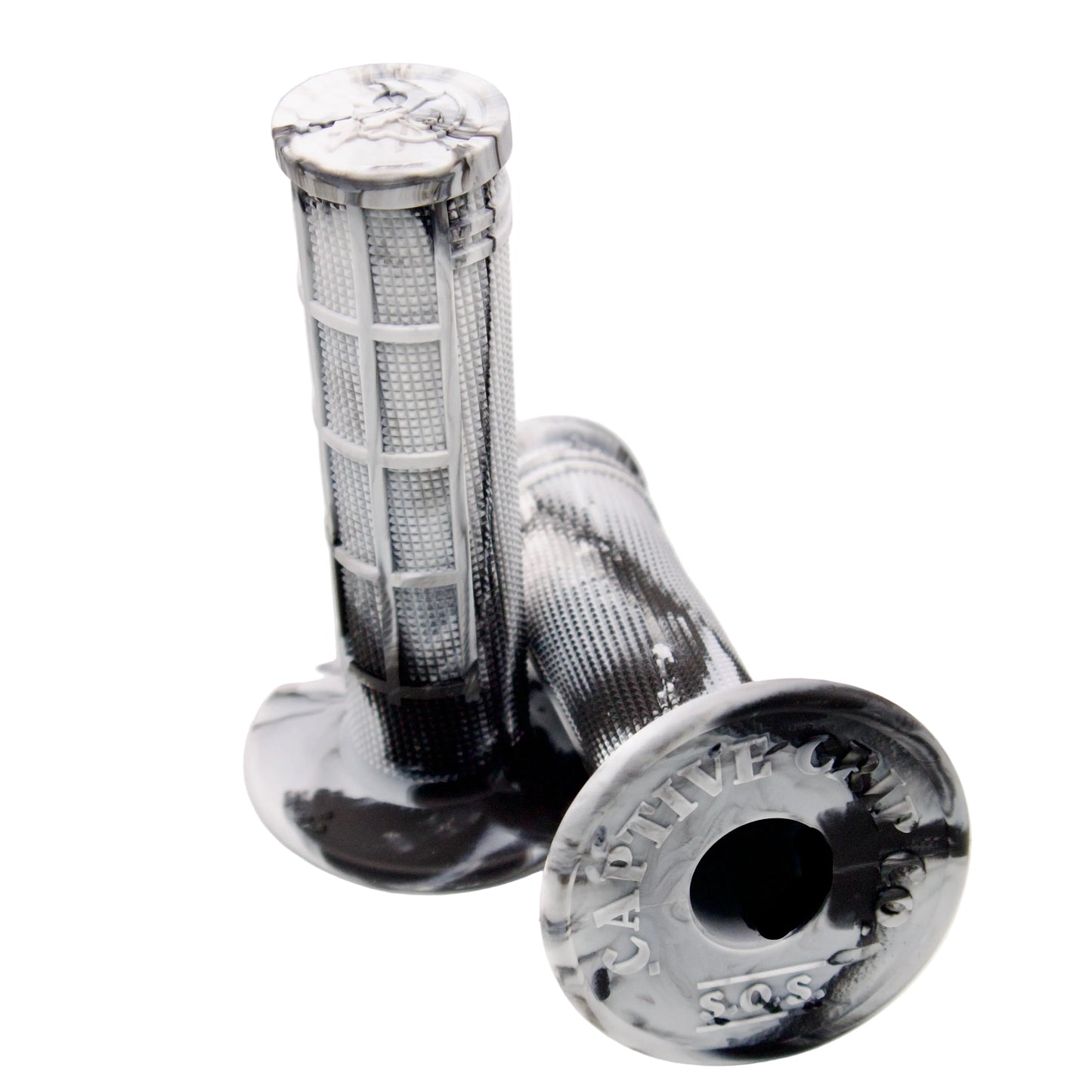 NEW .WHITE/BLACK Captive S.O.S. Half Waffle Grips