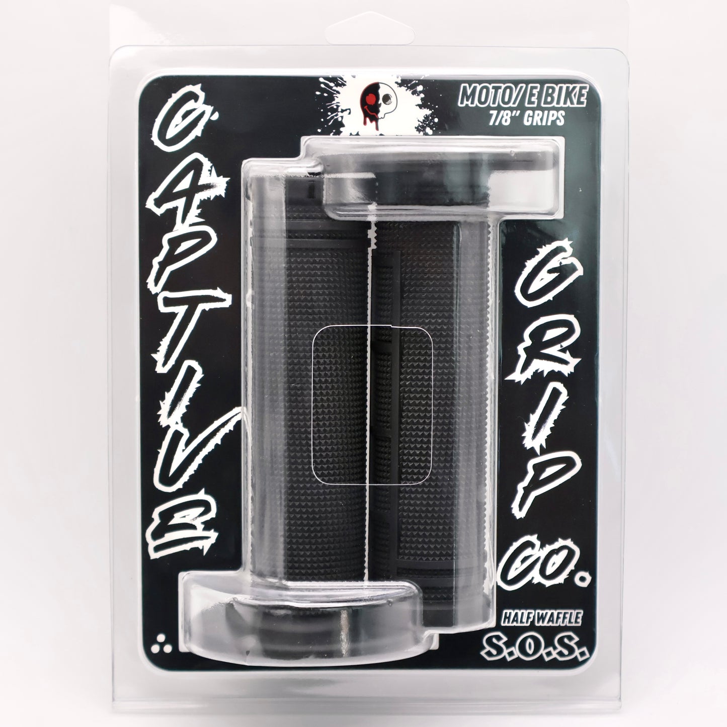 . NEW Black Captive Grip Co S.O.S. Half Waffle Grip