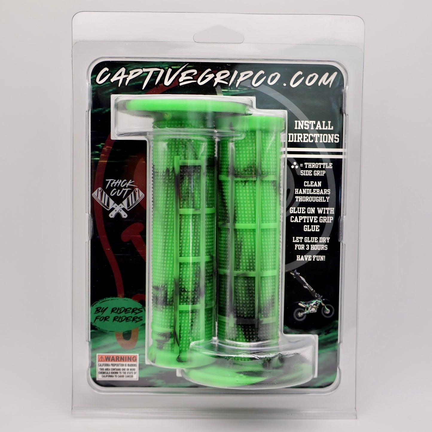 . NEW GREEN/BLACK Captive S.O.S. Half Waffle Grip