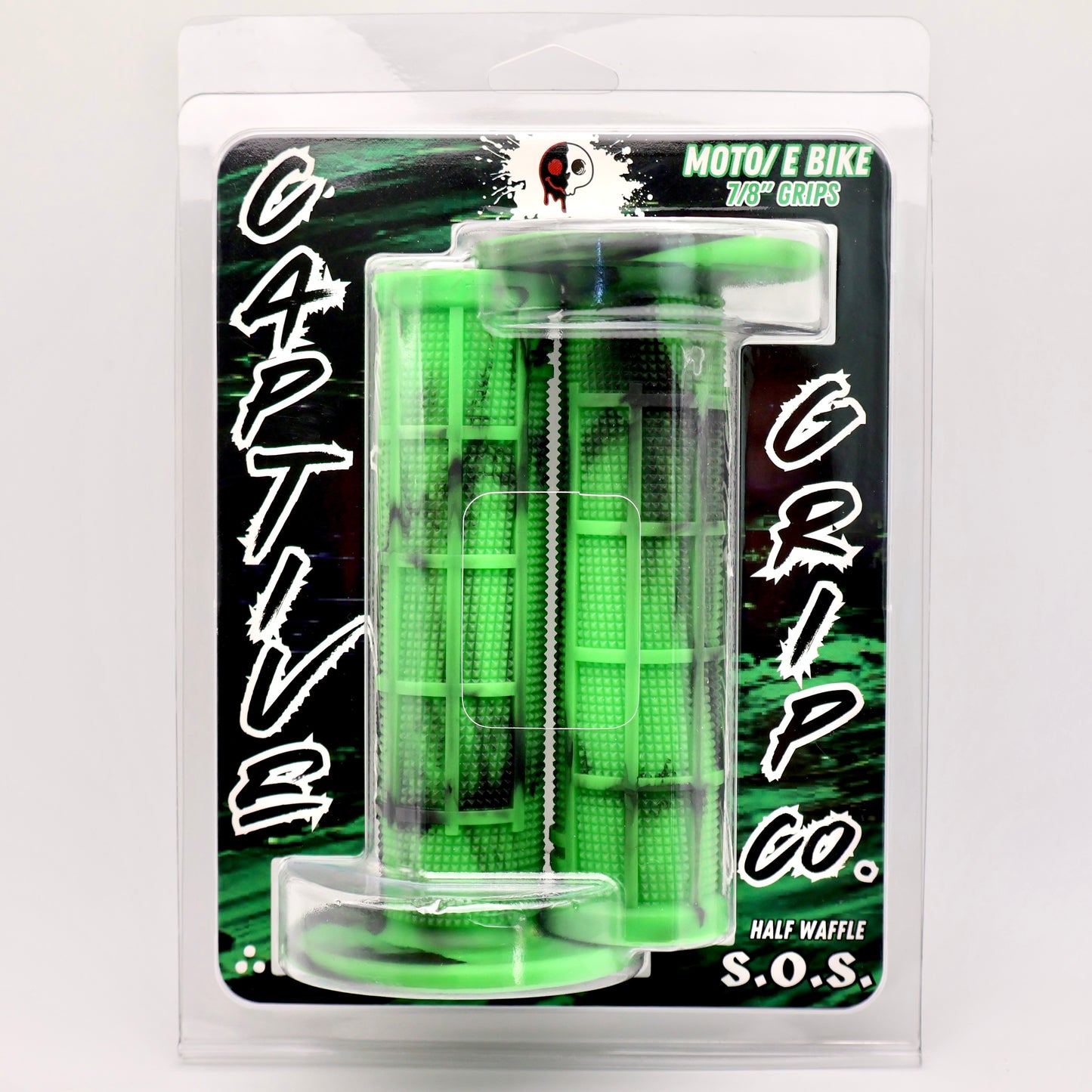 . NEW GREEN/BLACK Captive S.O.S. Half Waffle Grip