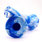 WHITE BLUE Captive Half Waffle Grips