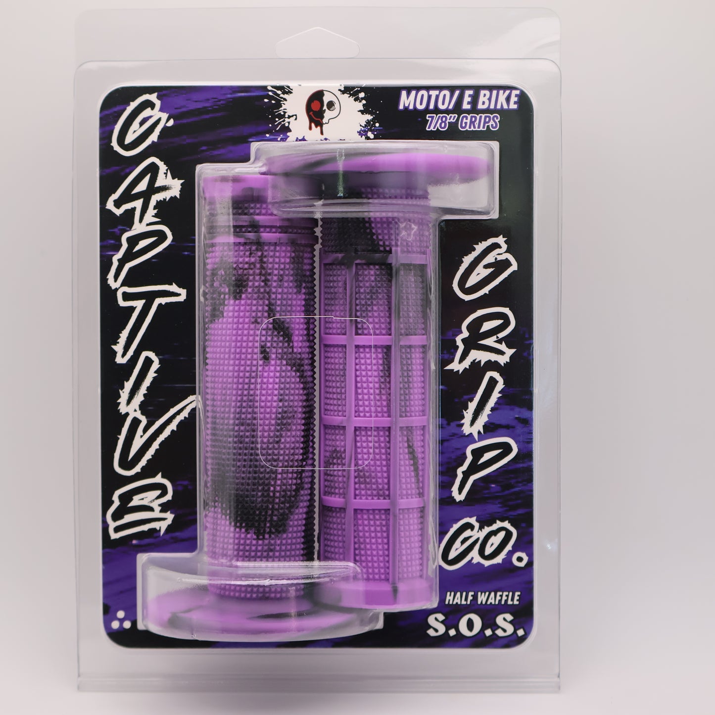 . NEW PURPLE/BLACK Captive S.O.S. Half Waffle Grip (Copy)