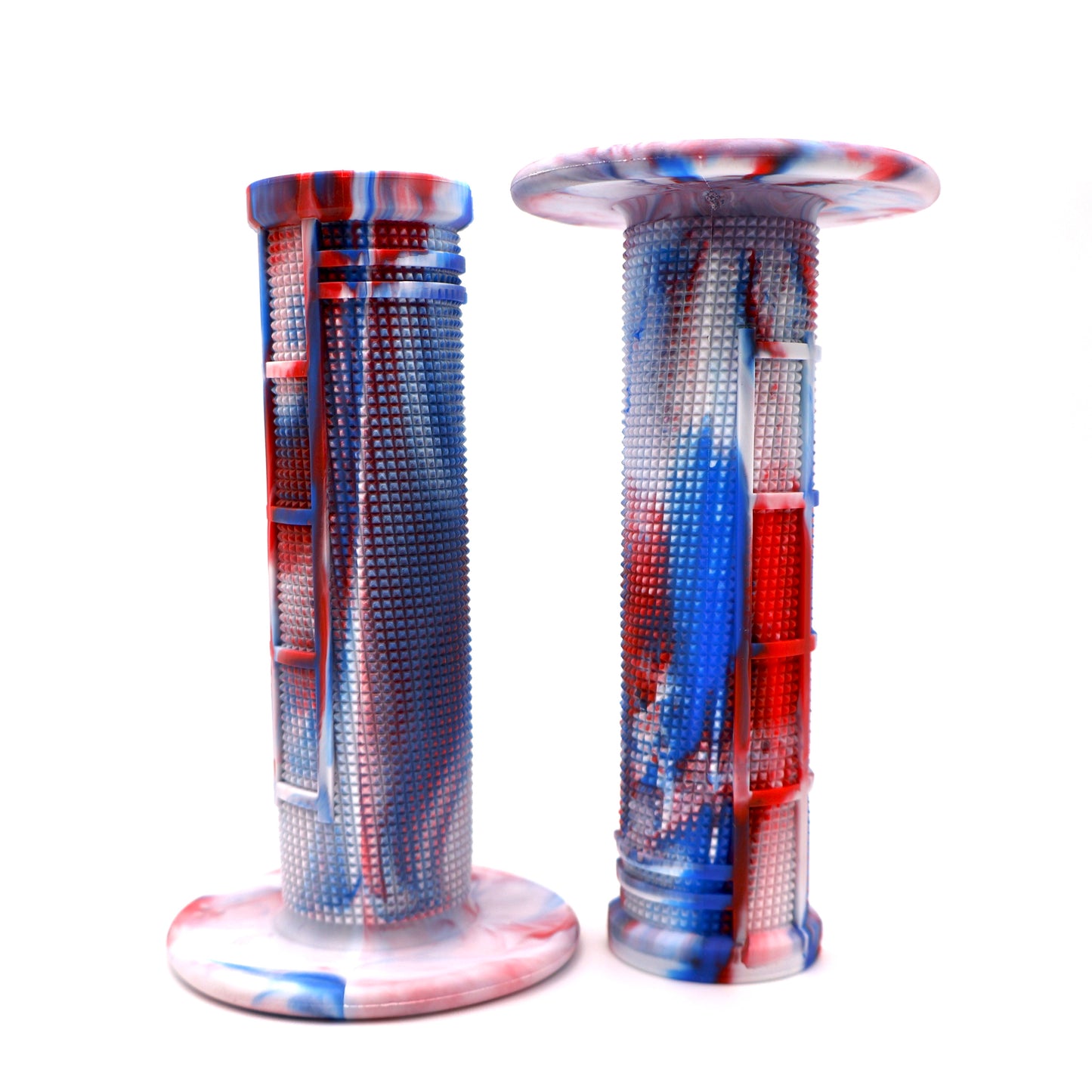 RED WHITE BLUE Captive Half Waffle Grips