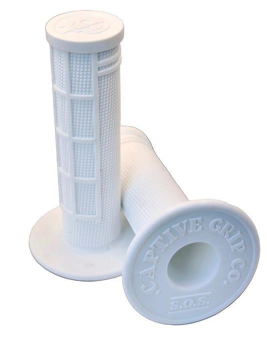 WHITE Captive Half Waffle Grips